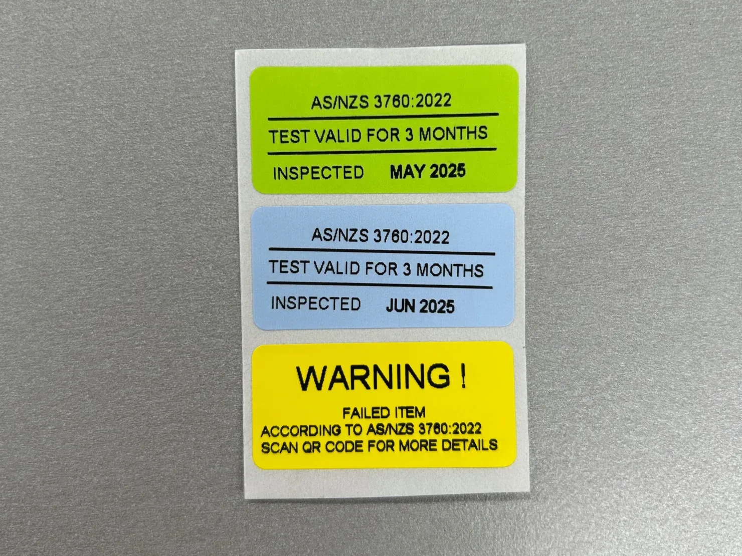 TESTntel Test and Tag Colour Tag_Warning Tag